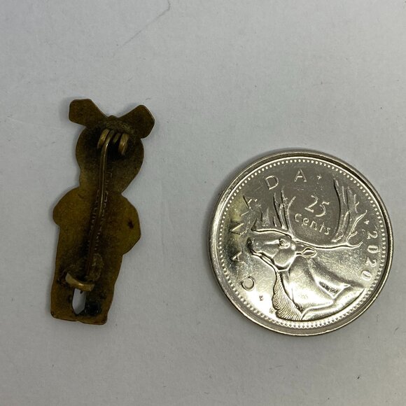 Vtg 1930s RARE CZECHO enamel African girl baby tiny brooch - Picture 2 of 2